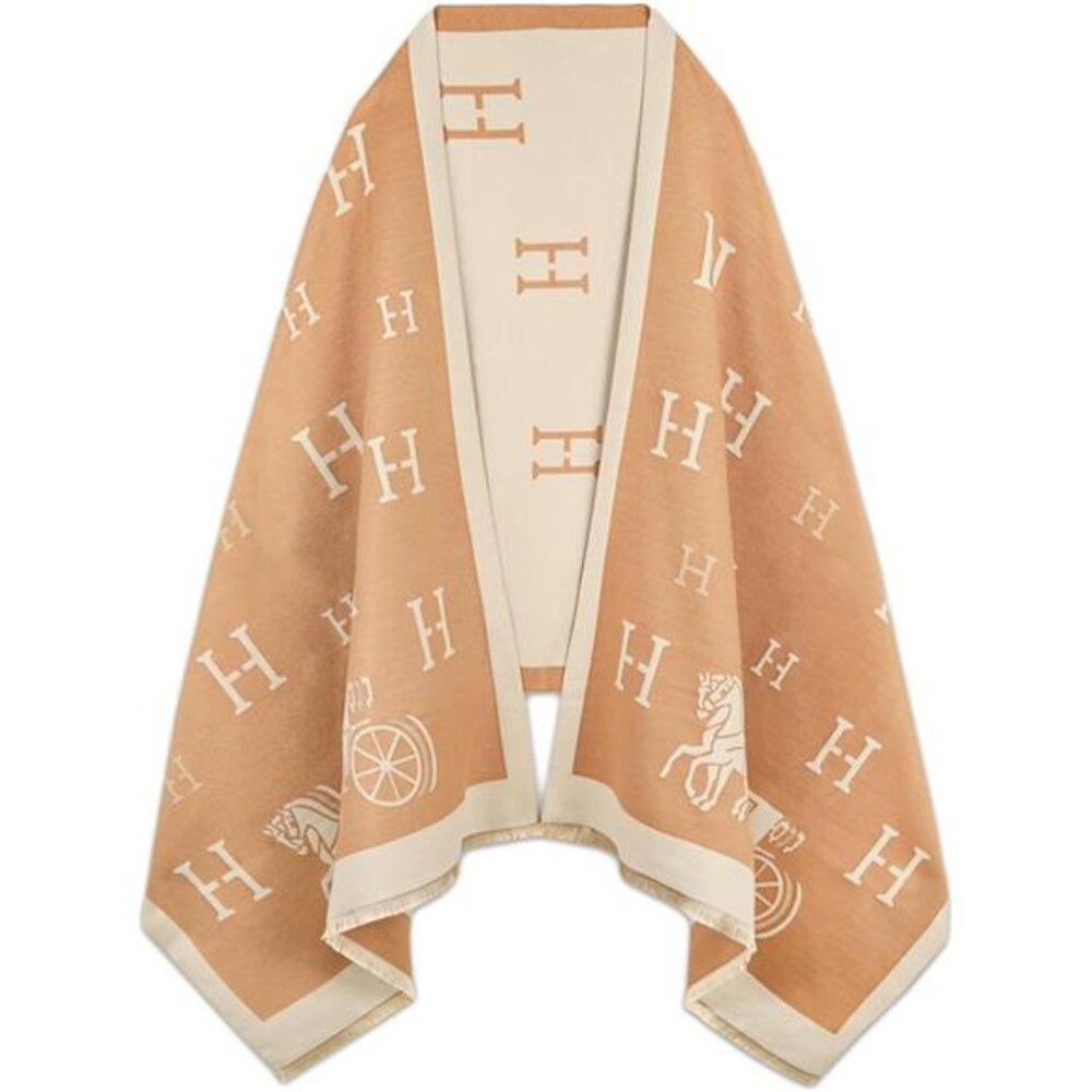 Womens pashmina shawl wrap silky scarf poncho cape blanket reversible soft warm